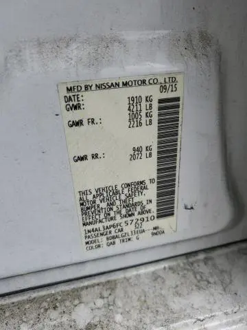 2015 NISSAN ALTIMA 2.5  