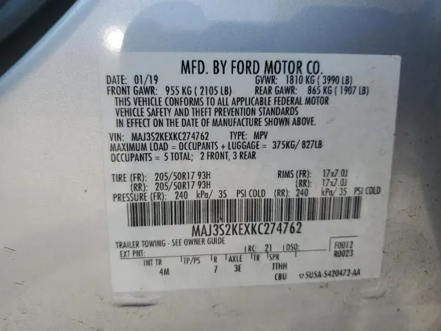 2019 FORD ECOSPORT TITANIUM  