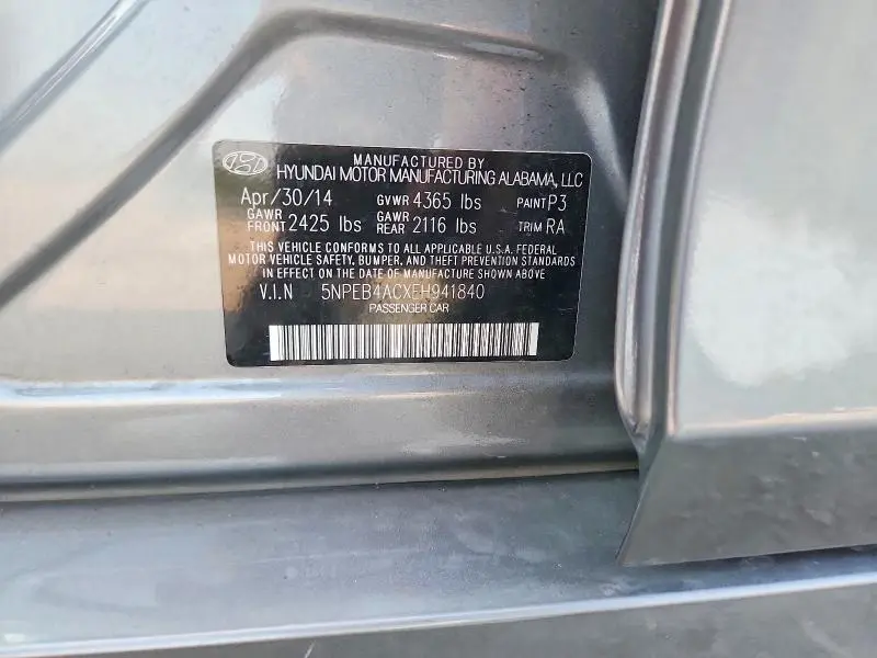 2014 HYUNDAI SONATA GLS  