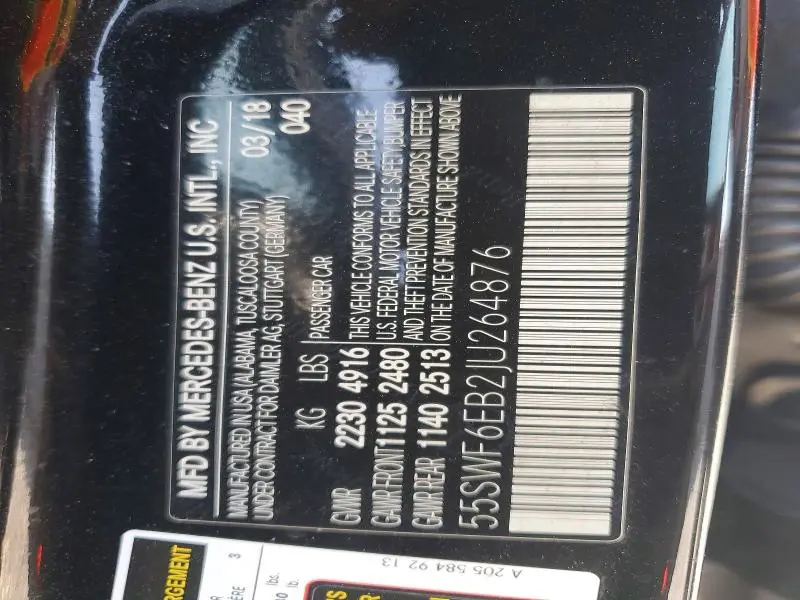 2018 MERCEDES-BENZ C 43 4MATIC AMG  