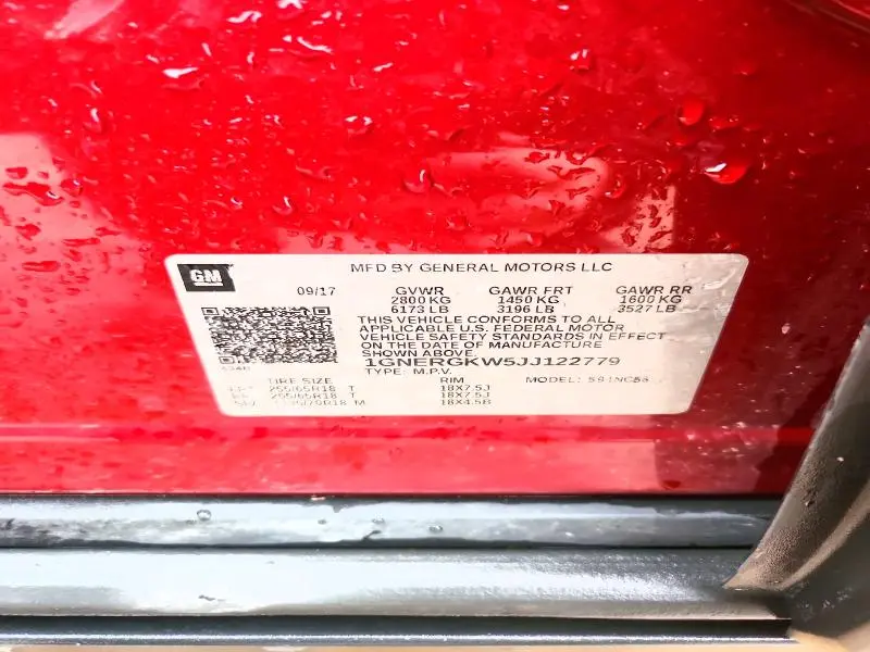 2018 CHEVROLET TRAVERSE LT  