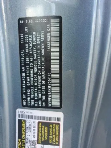 2015 VOLKSWAGEN EOS LUX  