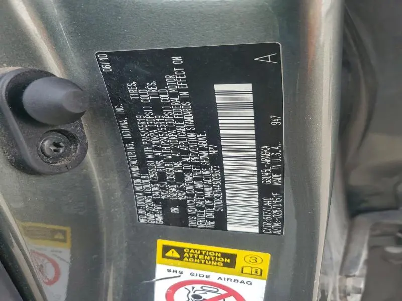 2010 TOYOTA HIGHLANDER LIMITED  