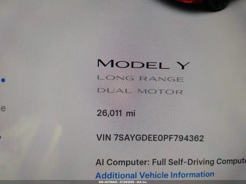 2023 TESLA MODEL Y  
