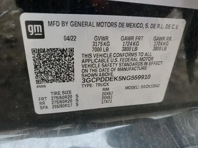 2022 CHEVROLET SILVERADO K1500 LT  