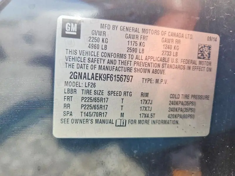 2015 CHEVROLET EQUINOX LS  