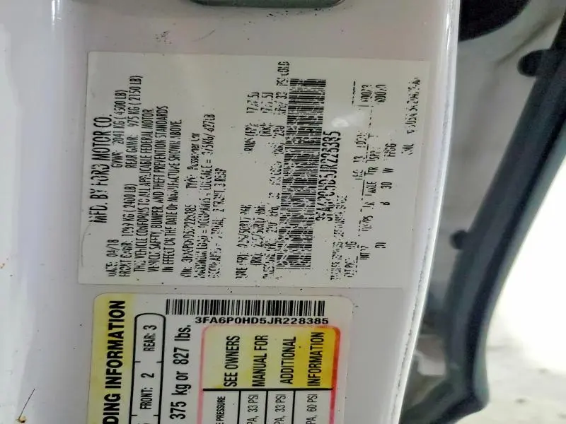 2018 FORD FUSION SE  