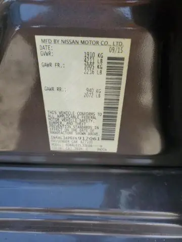 2015 NISSAN ALTIMA 2.5  