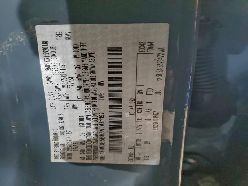 2022 FORD BRONCO BASE  