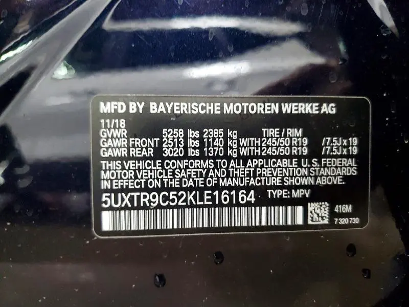 2019 BMW X3 XDRIVE30I  