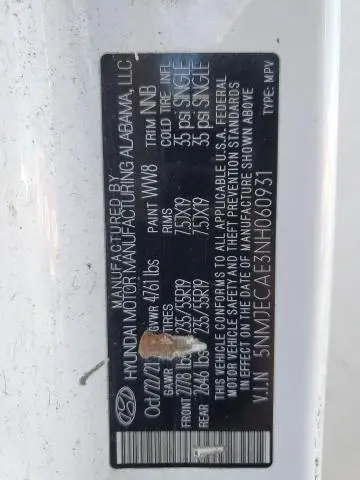 2022 HYUNDAI TUCSON LIMITED  