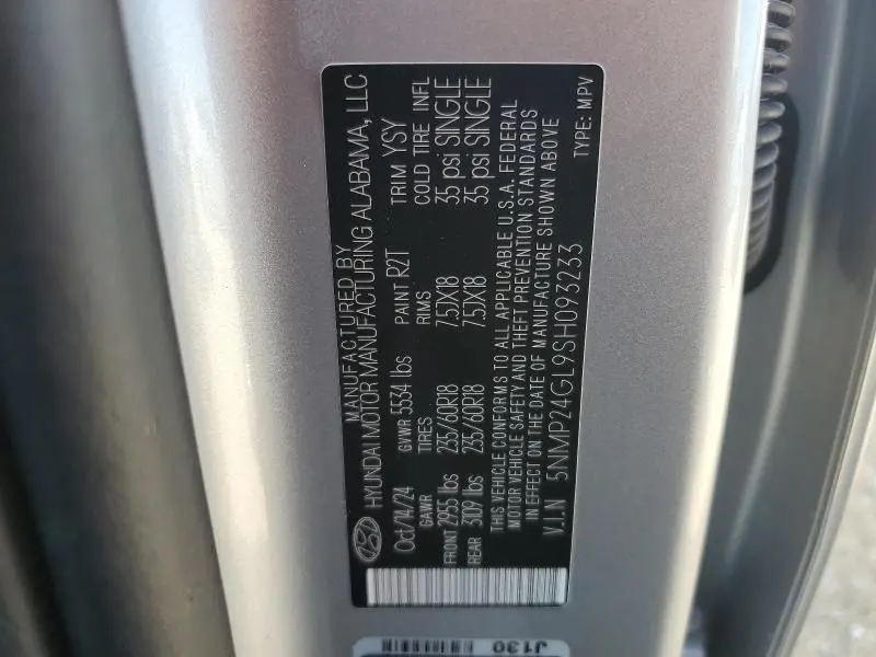 2025 HYUNDAI SANTA FE SEL  