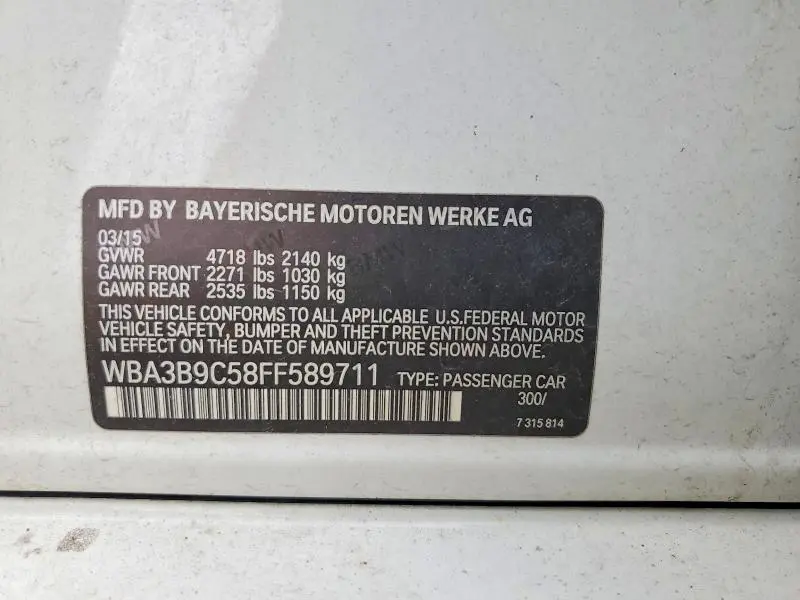2015 BMW 335 XI  