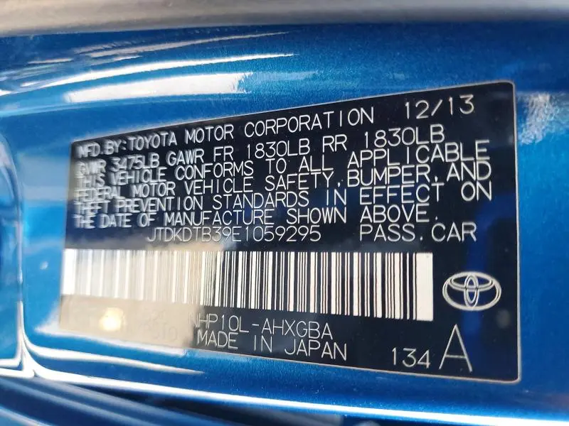 2014 TOYOTA PRIUS C FOUR  