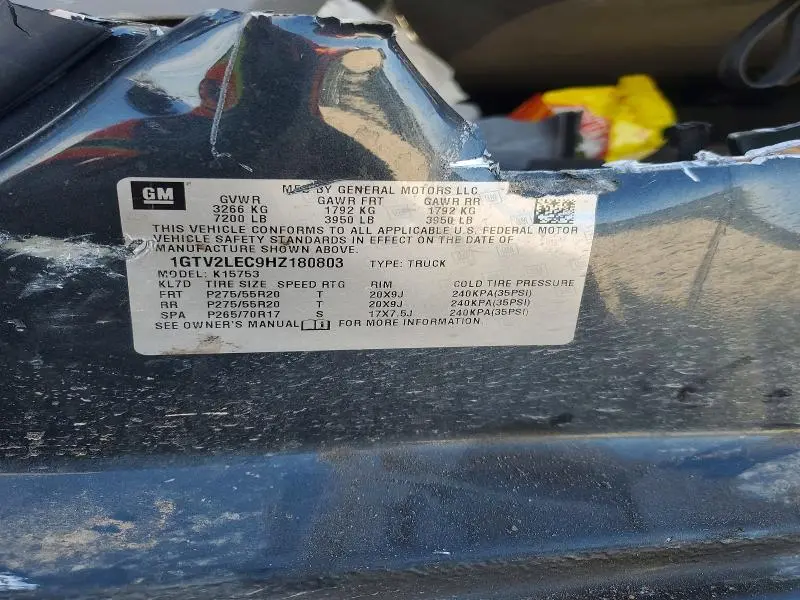 2017 GMC SIERRA K1500  