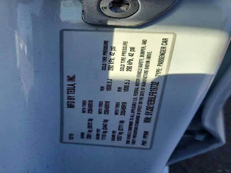 2020 TESLA MODEL 3   