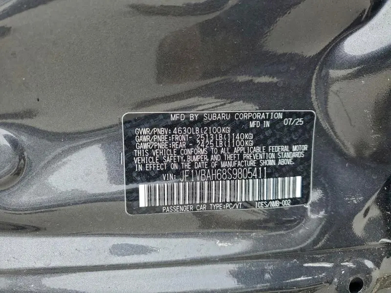 2025 SUBARU WRX PREMIUM  