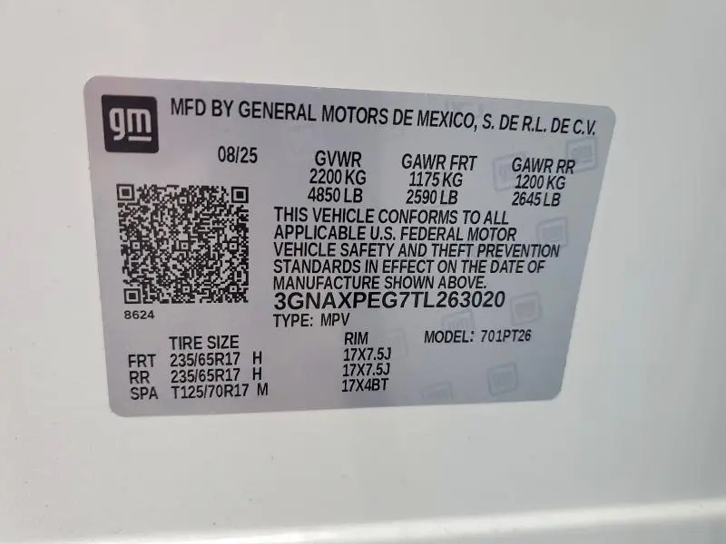 2026 CHEVROLET EQUINOX LT  