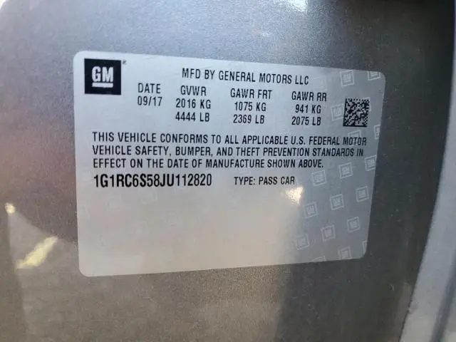 2018 CHEVROLET VOLT LT  