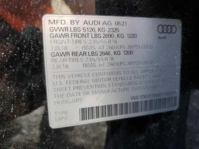 2021 AUDI Q3 PREMIUM S LINE 45  