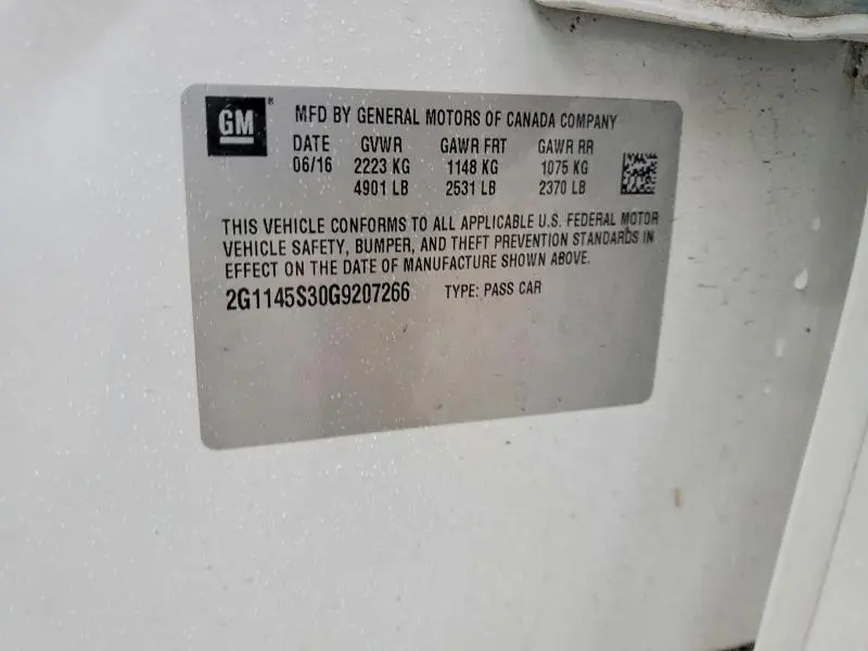 2016 CHEVROLET IMPALA LTZ  