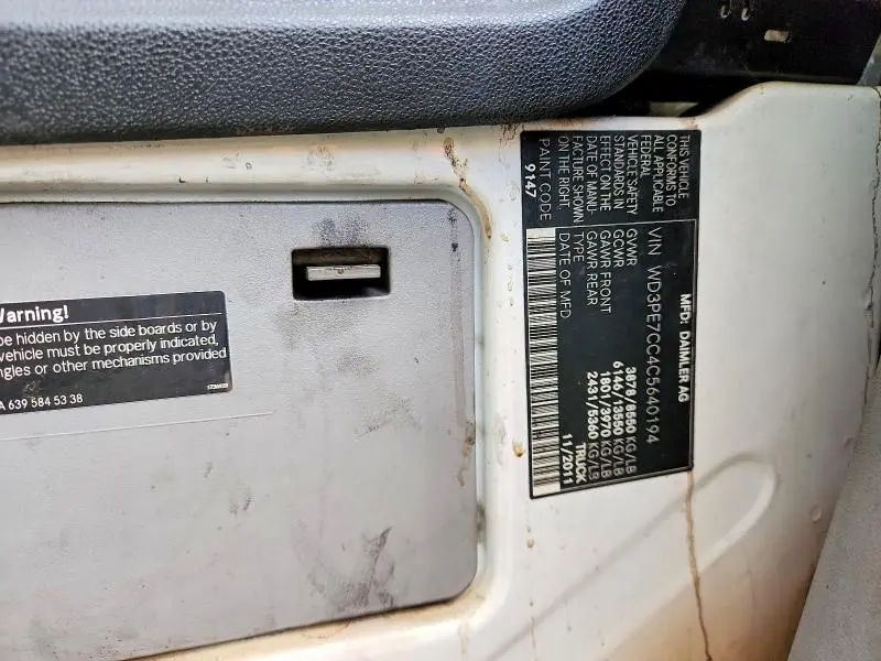 2012 MERCEDES-BENZ SPRINTER 2500  