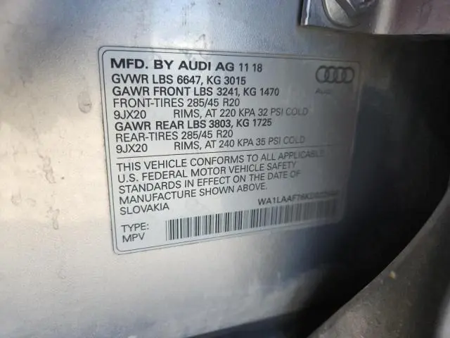 2019 AUDI Q7 PREMIUM PLUS  