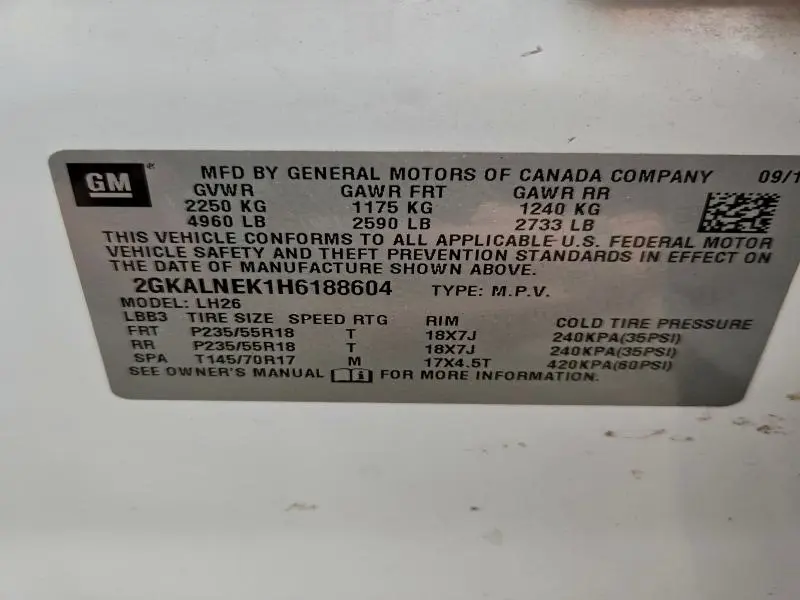 2017 GMC TERRAIN SLE  