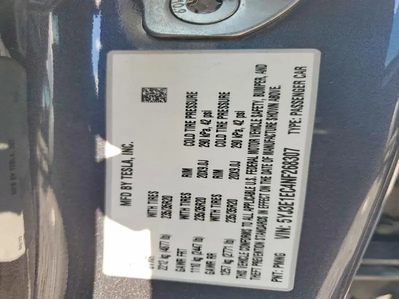 2022 TESLA MODEL 3   