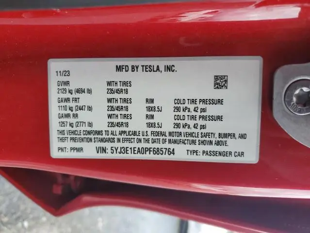 2023 TESLA MODEL 3   