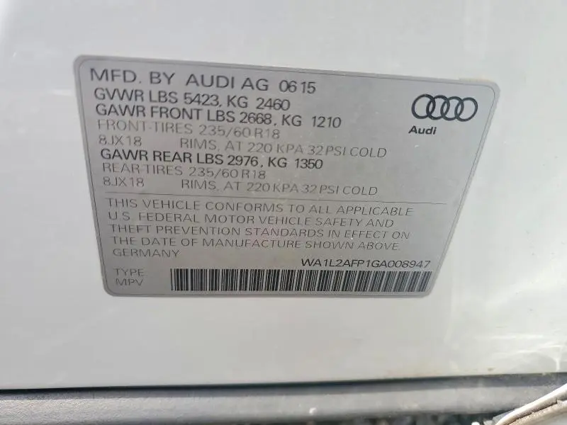 2016 AUDI Q5 PREMIUM PLUS  