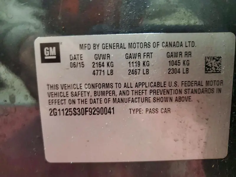 2015 CHEVROLET IMPALA LT  