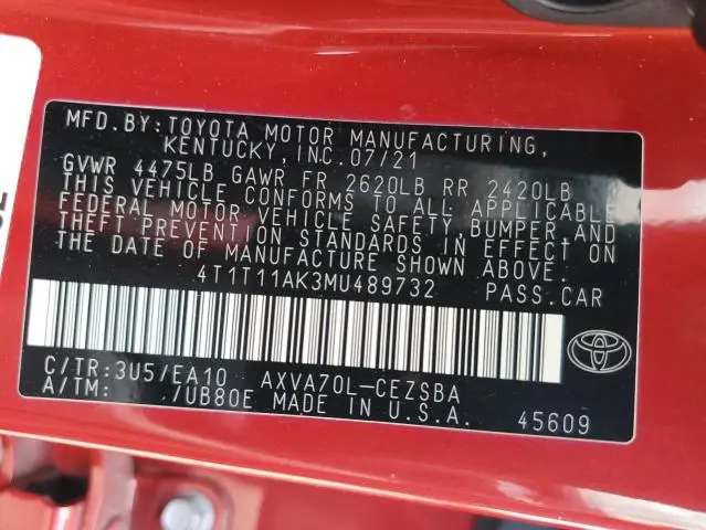 2021 TOYOTA CAMRY SE