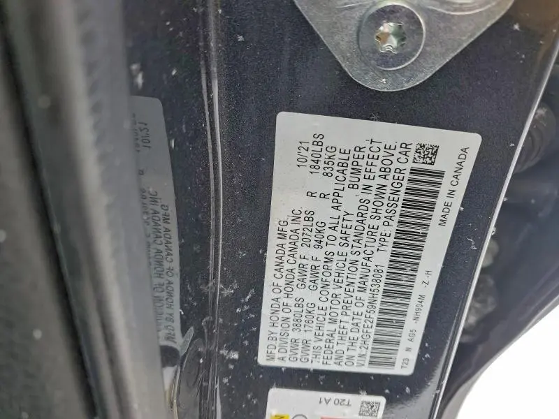 2022 HONDA CIVIC SPORT  