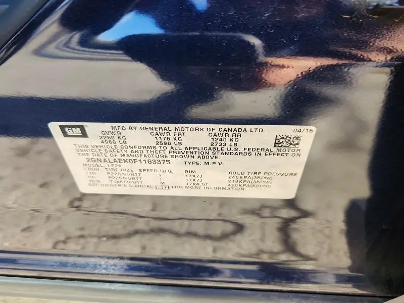 2015 CHEVROLET EQUINOX LS  