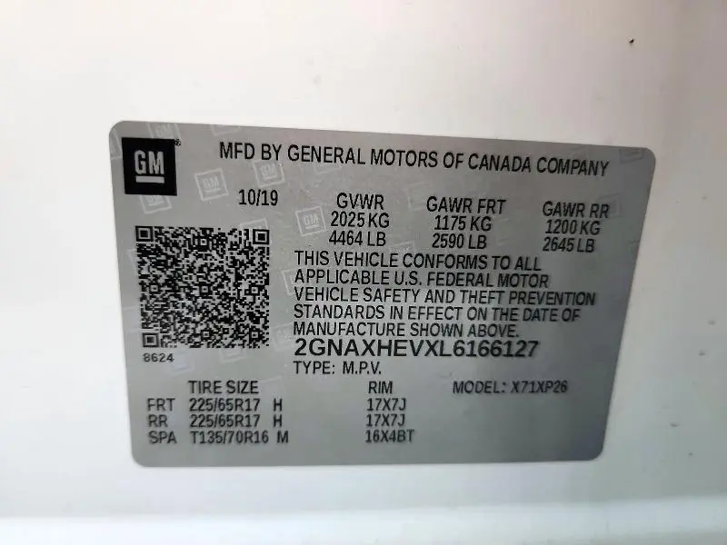 2020 CHEVROLET EQUINOX LS  