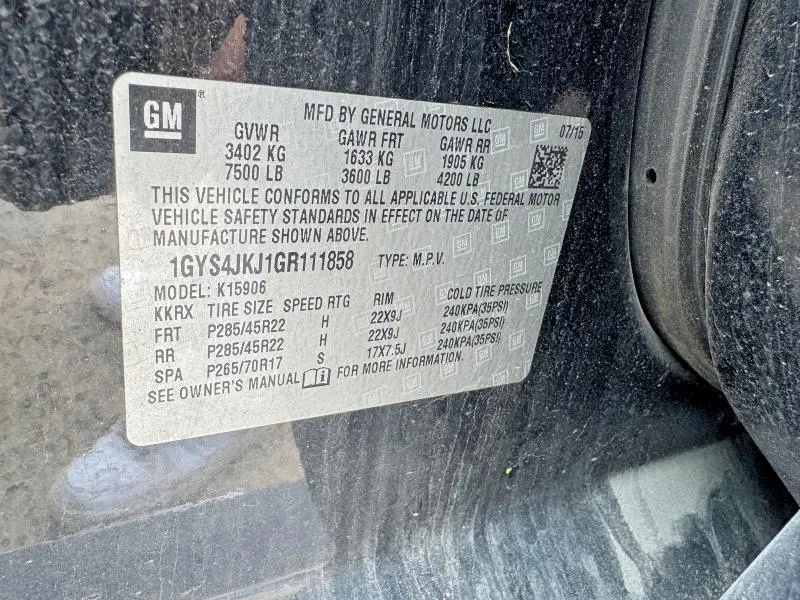 2016 CADILLAC ESCALADE ESV PREMIUM  