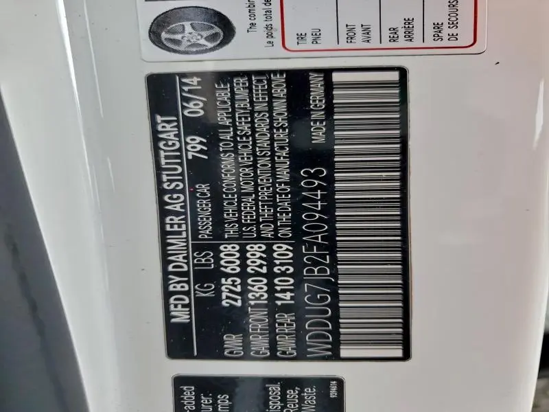 2015 MERCEDES-BENZ S 63 AMG  