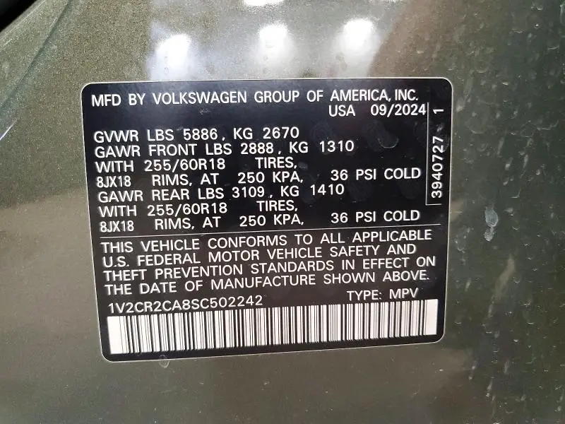2025 VOLKSWAGEN ATLAS PEAK EDITION SE  
