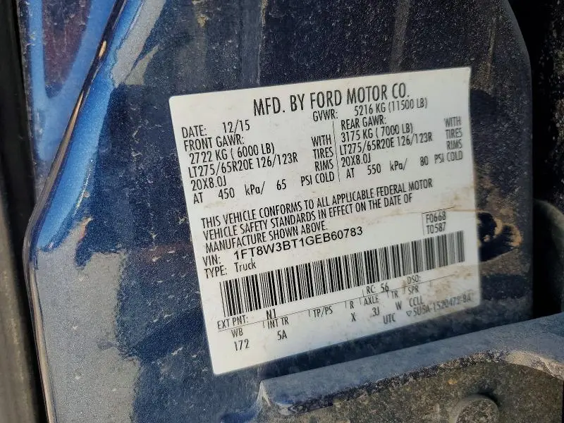 2016 FORD F350 SUPER DUTY  