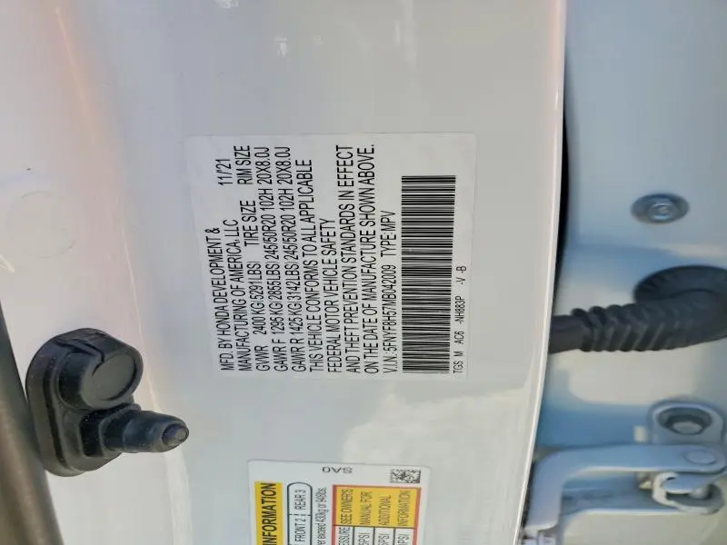 2021 HONDA PASSPORT EXL  