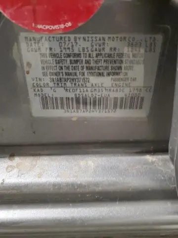 2017 NISSAN SENTRA S  