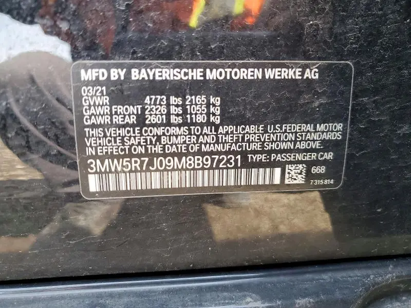 2021 BMW 330XI   