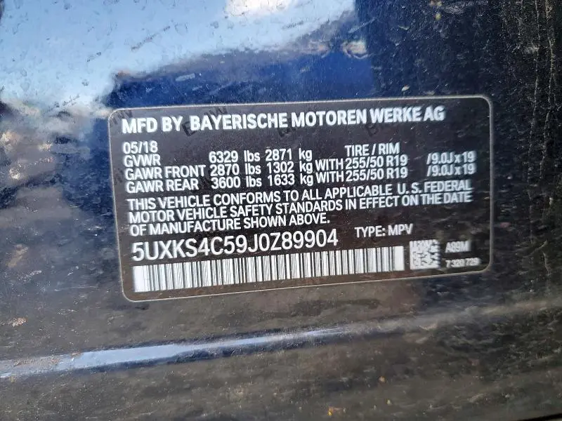 2018 BMW X5 XDRIVE35D  