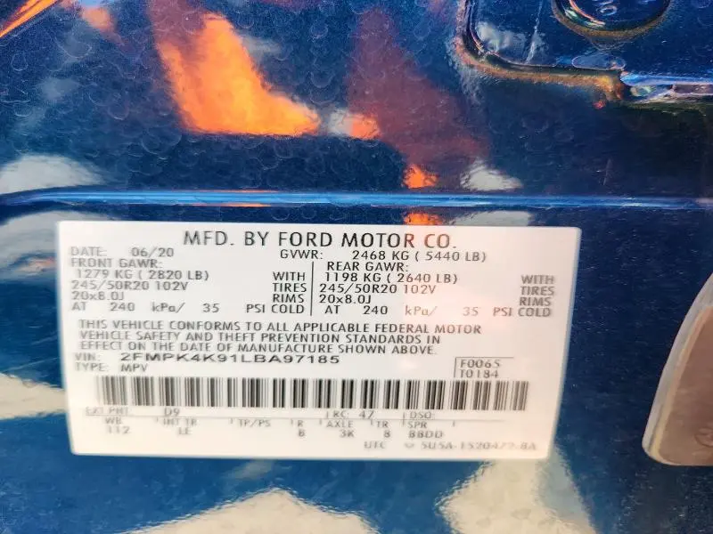 2020 FORD EDGE TITANIUM  