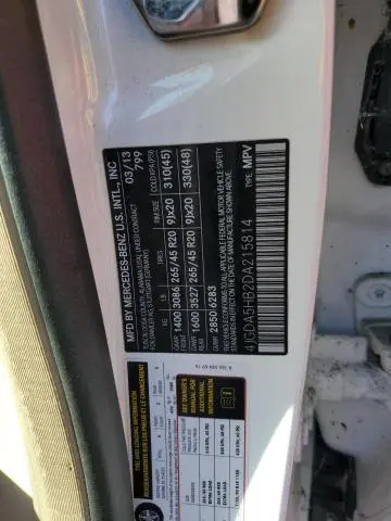 2013 MERCEDES-BENZ ML 350 4MATIC  