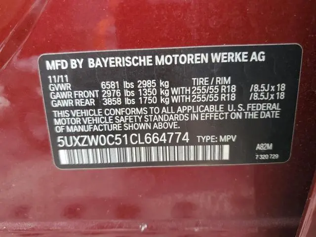 2012 BMW X5 XDRIVE35D  