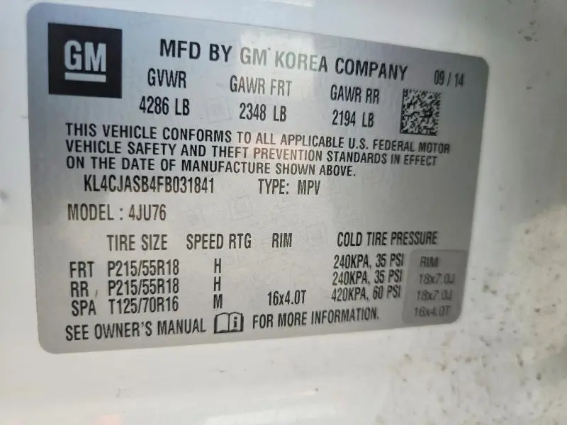 2015 BUICK ENCORE   