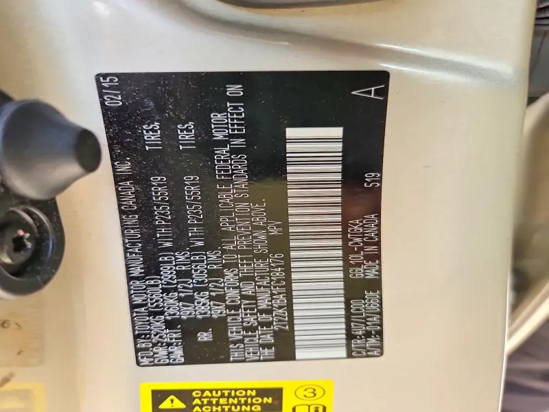 2015 LEXUS RX 350 BASE  