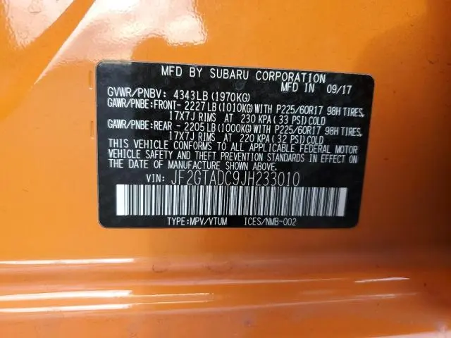 2018 SUBARU CROSSTREK PREMIUM  